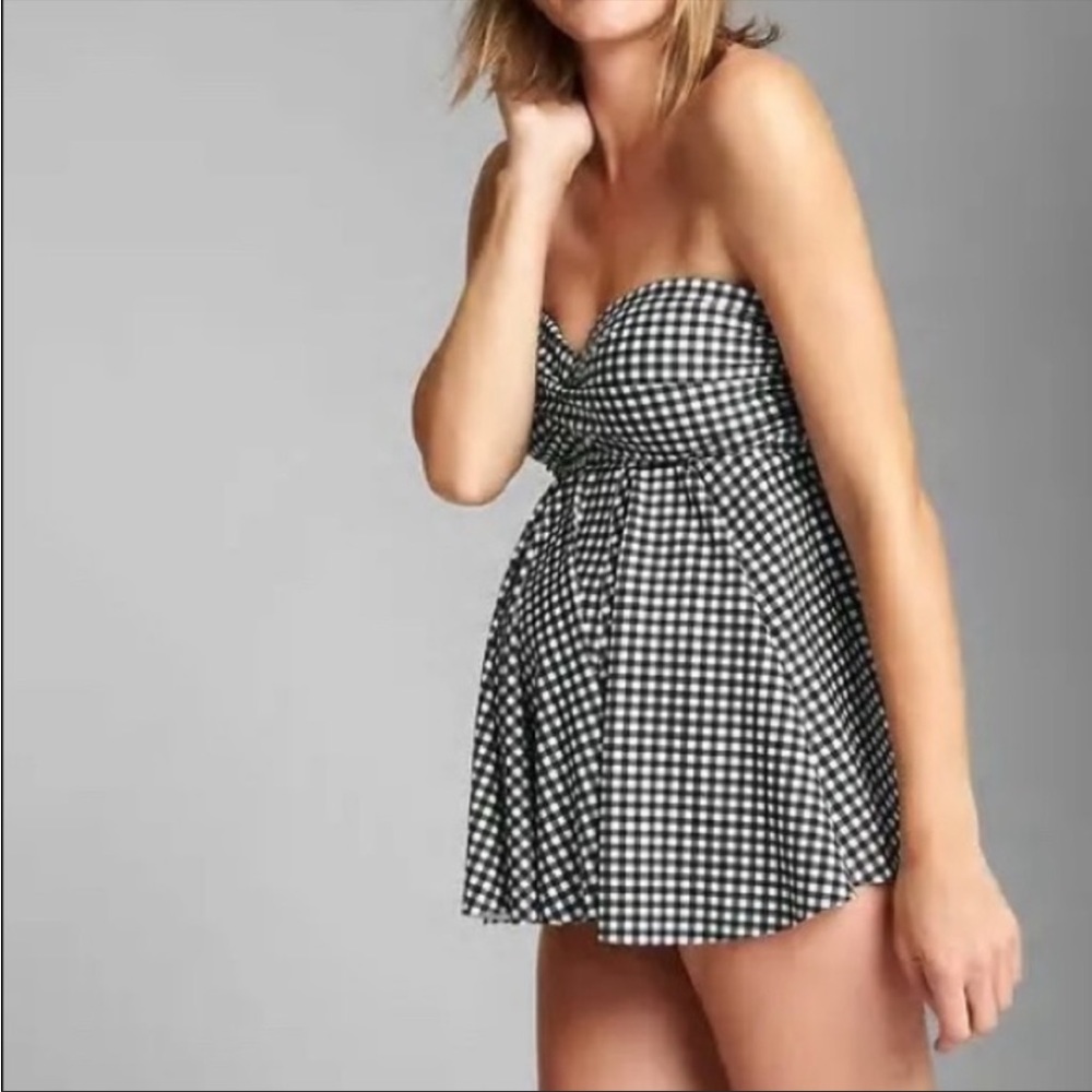 Gap Black Gingham Maternity Tankini